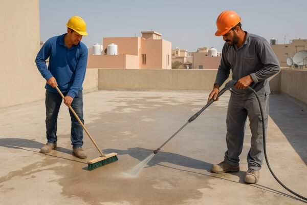 تنظيف الأسطح قبل تركيب عازل جيتاروف