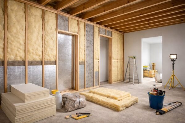 تطبيق العزل الداخلي باستخدام مواد عازلة حديثة في جدران