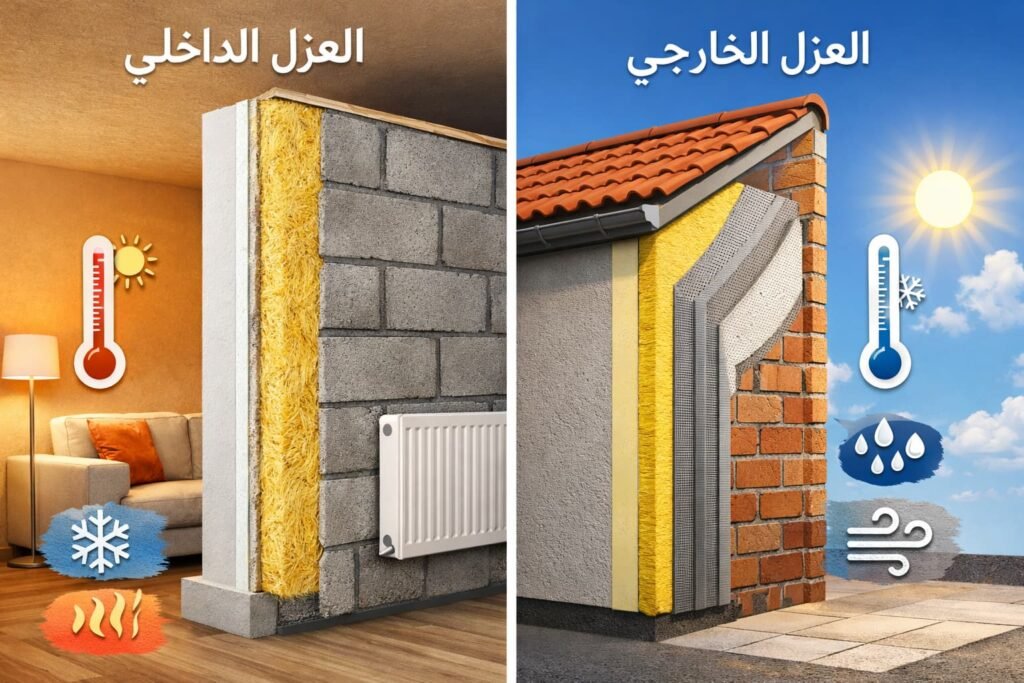 مقارنة بين العزل الداخلي والخارجي