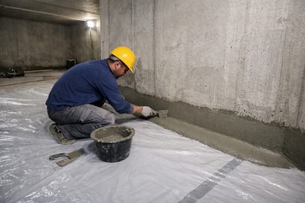 تجهيز زوايا جورة سرداب قبل العزل