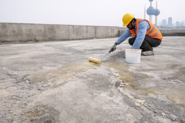 تحضير سطح قديم بالكويت قبل نظام العزل بالإيبوكسي للأسطح