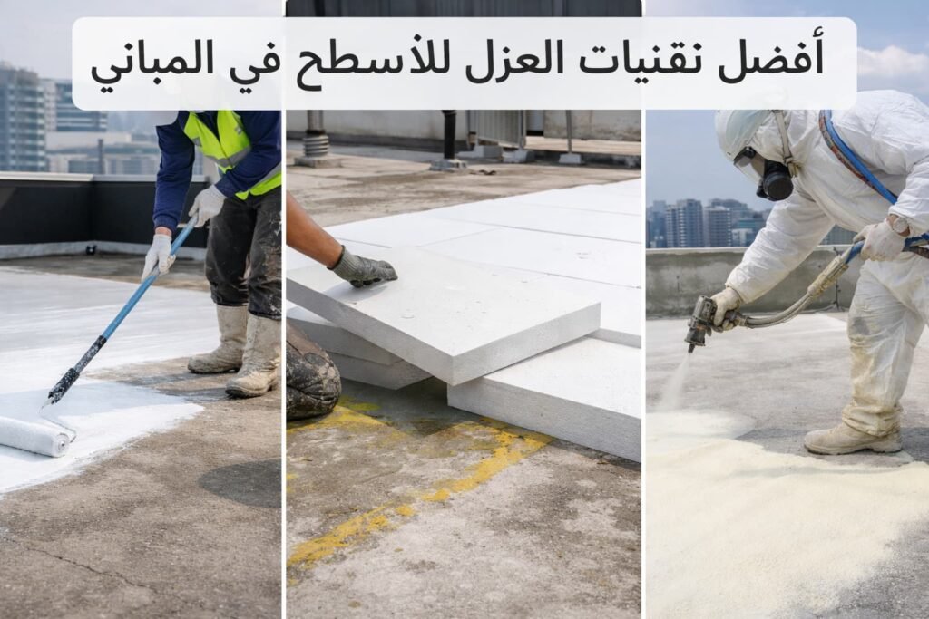 أنواع العزل للأسطح في المباني
