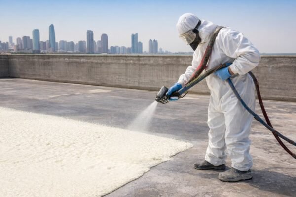 عزل فوم لسطح خرساني